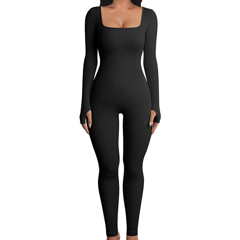 Seamless Jumpsuit Long Sleeve Shapewear Hip Lift