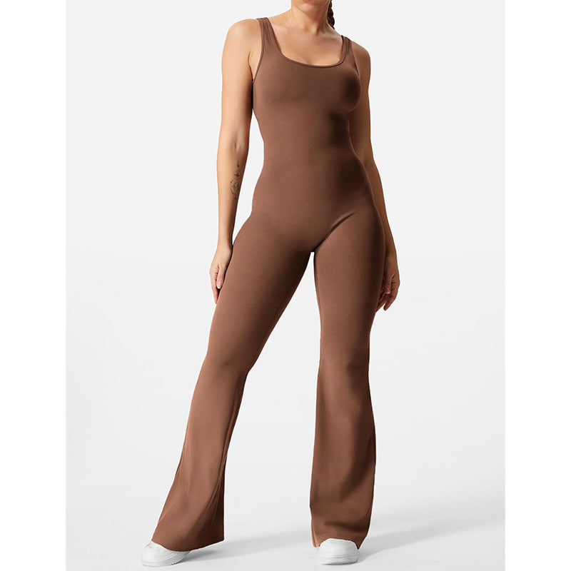 Slim Fit Hip Raise Jumpsuit Sexy Backless