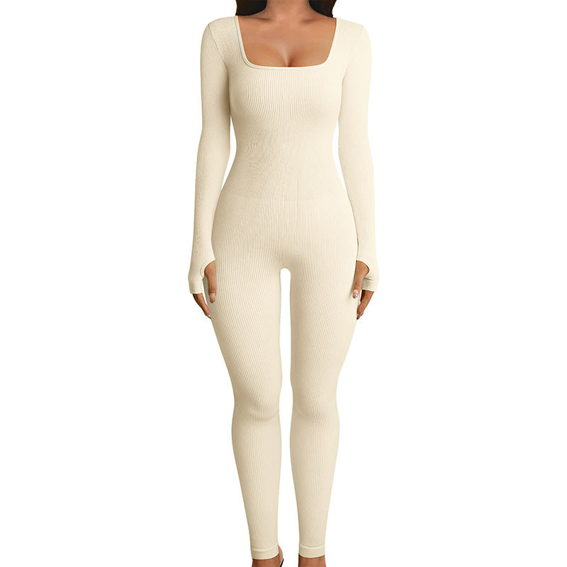 Seamless Jumpsuit Long Sleeve Shapewear Hip Lift