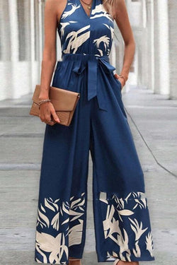 Floral Halter Jumpsuit