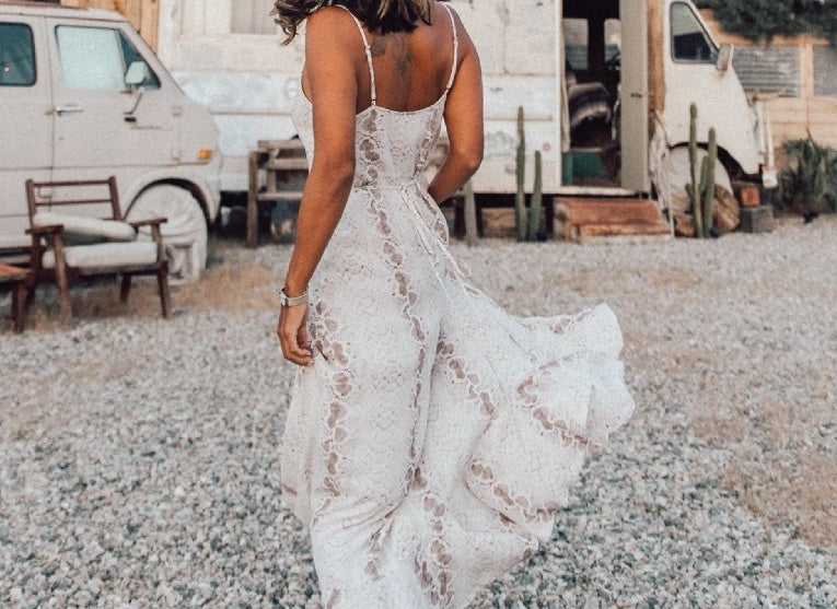 Boho Breeze Lace Midi Dress