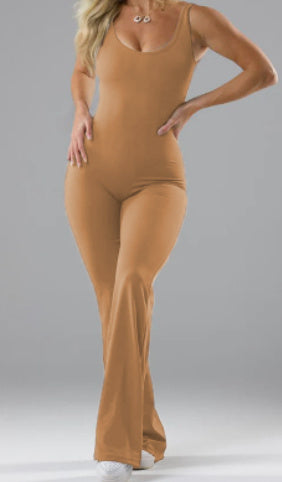 Slim Fit Hip Raise Jumpsuit Sexy Backless