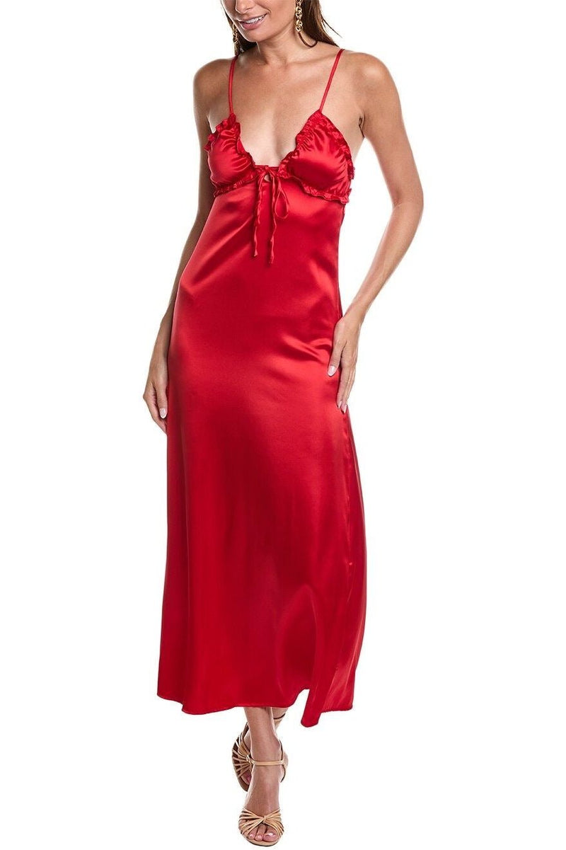 Scarlet Satin Slip