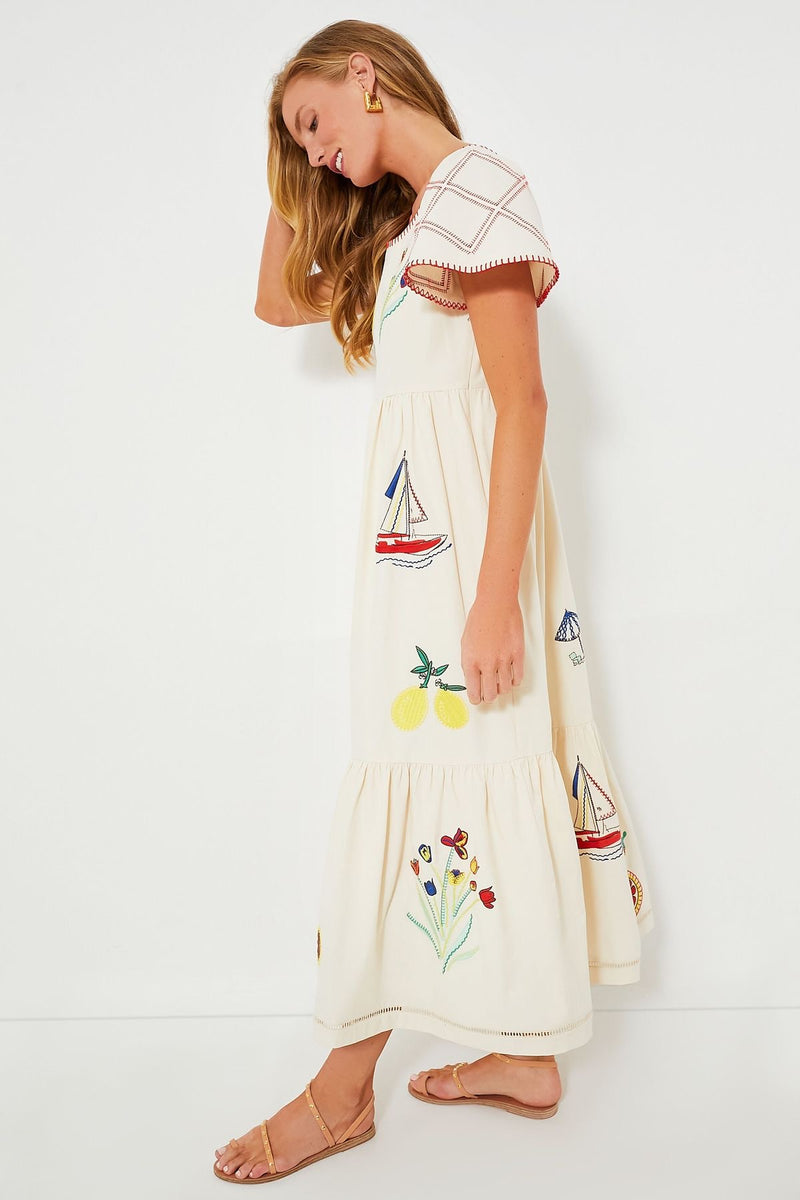 Embroidered Escape Maxi