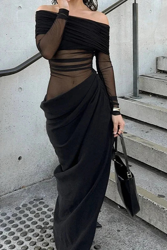 Sheer Elegance Maxi Dress