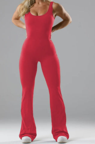 Slim Fit Hip Raise Jumpsuit Sexy Backless